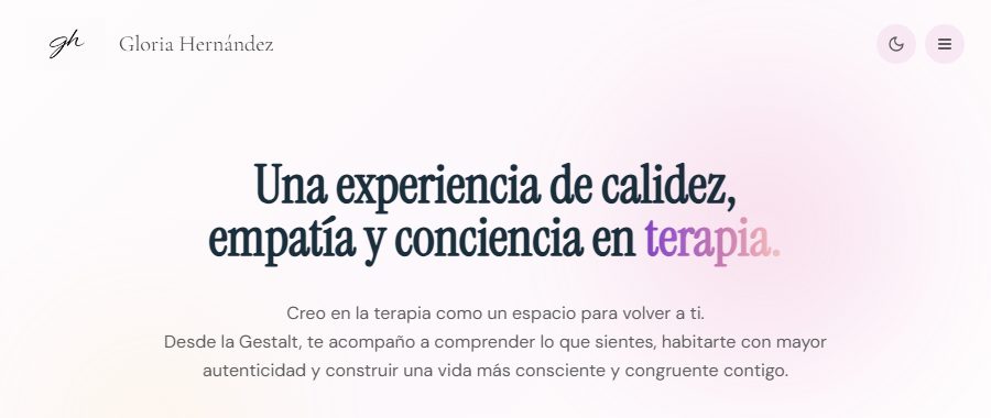 Sitio web de Gloria Hernández